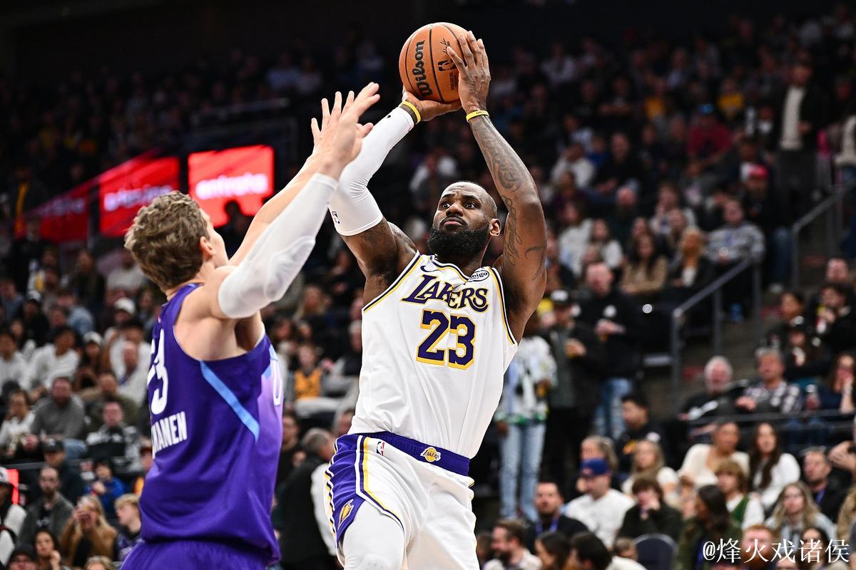 浓眉33+11詹皇27+14 湖人险胜爵士重返西部第五